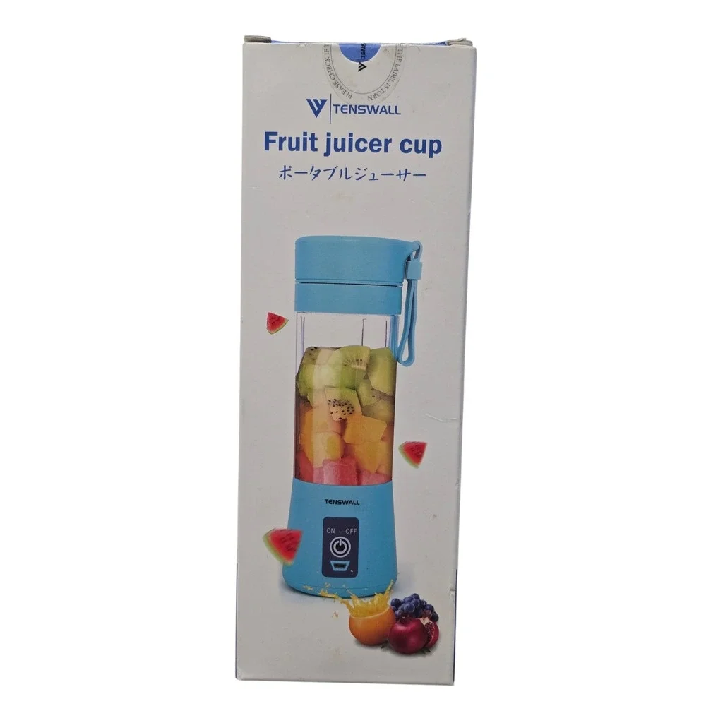 Tenswall‎ Portable Fruit Juicer Cup Pink USB Rechargeable Personal Blender 380ml